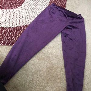 Purple Velour Leggings